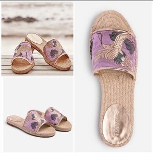 Johnny Was✨Crane Espadrille Slip On Sandals- Lilac